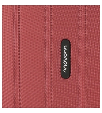 Movom Grande valise Movom Wood rigide Rouge -49x70x28x28cm