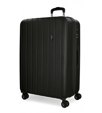 Movom Grande valise en bois Movom rigide 75cm Noir