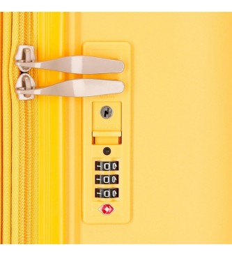 Movom Kuffert i kabinestrrelse Inari stiv 55 cm gul