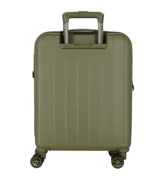 Movom Cabin size suitcase Wood expandable green