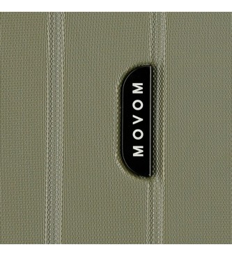 Movom Cabin size suitcase Wood expandable green