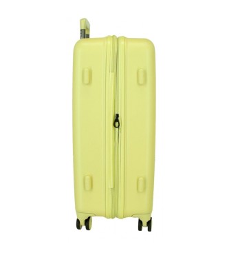 Movom Large hard suitcase Wood rigid green