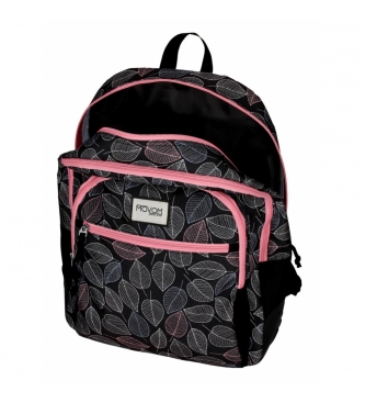 Movom Backpack double compartment adaptable to cart Movom Leaves Coral -33x46x17cm