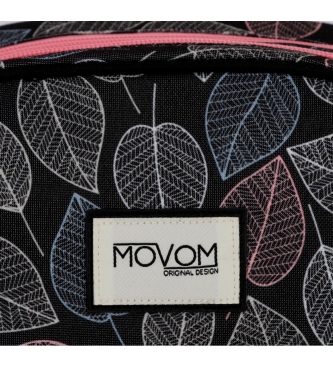 Movom Movom Leaves Coral dubbel compartiment trolley rugzak -33x46x17cm