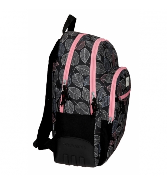 Movom Backpack double compartment adaptable to cart Movom Leaves Coral -33x46x17cm