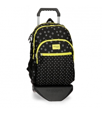 Movom Backpack double compartment with cart Movom Bubbles Yellow -33x44x13,5cm
