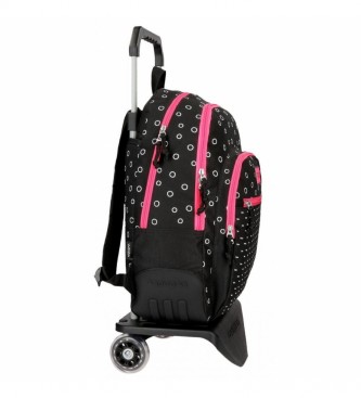 Movom Double compartment backpack with trolley Movom Bubbles Fuchsia -33x44x13,5cm
