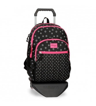 Movom Sac  dos  double compartiment avec trolley Movom Bubbles Fuchsia -33x44x13,5cm