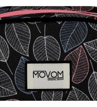 Movom Movom Leaves Coral Dubbel compartiment rugzak met trolley -33x46x17cm