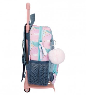 Movom Give yourself time small backpack with blue trolley