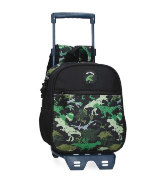 Movom Movom Raptors 25 cm nursery backpack with trolley black