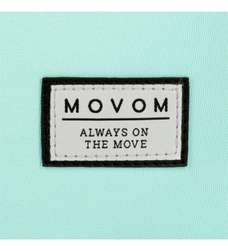 Movom Movom Altijd onderweg rugzak met twee compartimenten, aanpasbaar aan trolley lichtblauw