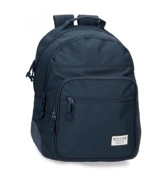 Movom Movom Always on the move double compartment backpack navy blue