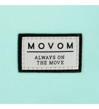 Movom Movom Always on the move Doppelfach-Rucksack mit hellblauem Trolley