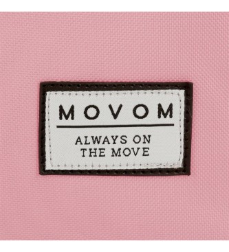 Movom Movom Mochila de duplo compartimento sempre em movimento cor-de-rosa