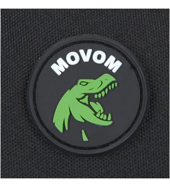 Movom Movom Raptors mochila escolar acoplvel com dois compartimentos em trolley preto