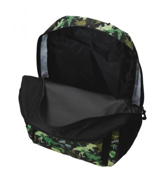 Movom Movom Raptors mochila escolar acoplvel com dois compartimentos em trolley preto