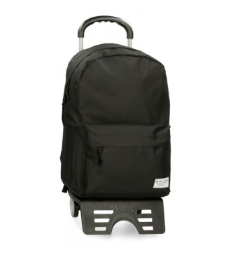 Movom Movom Always on the move 44 cm black school backpack with trolley black