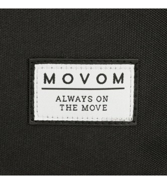 Movom Movom Sempre em movimento 44 cm preto mochila escolar com trolley preto