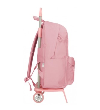 Movom Movom Vedno na poti 44 cm roza šolski nahrbtnik z vozičkom roza