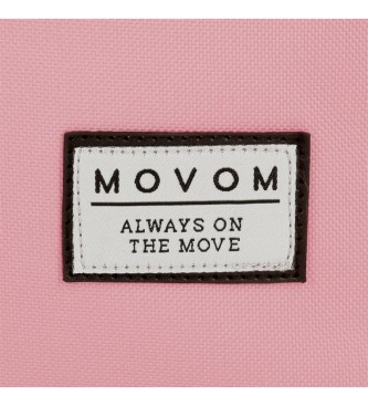 Movom Mochila escolar Movom Always on the move 44 cm rosa con carro rosa
