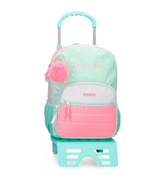 Movom Movom La vita  Bella 38 cm turquoise school backpack with trolley