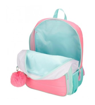 Movom Movom La vita  Bella 38 cm turquoise school backpack with trolley