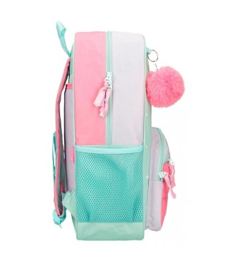 Movom Movom La vita  Bella 42 cm turquoise school backpack, can be adapted to trolley