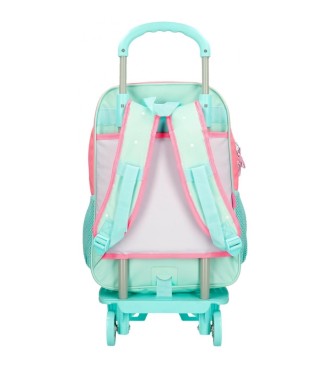 Movom Movom La vita  Bella 42 cm turquoise school backpack with trolley