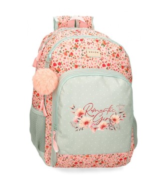 Joumma Bags Movom School Backpack Romantic Girl adaptable deux compartiments vert -33x46x17cm