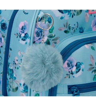 Joumma Bags Movom Wild Flowers School Backpack dois compartimentos azul -33x46x17cm