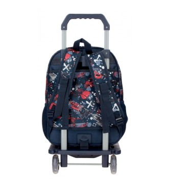 Movom Movom Free time backpack with trolley 38 cm marine