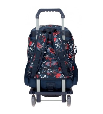 Movom Movom Free time backpack with trolley 42 cm marine