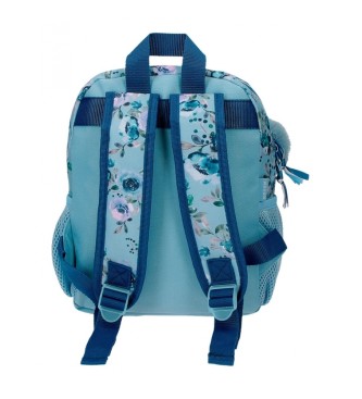 Joumma Bags Movom Wild Flowers pequena mochila azul -23x28x10cm