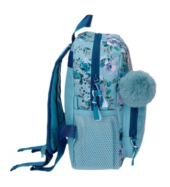 Joumma Bags Movom Wild Flowers small backpack blue -23x28x10cm