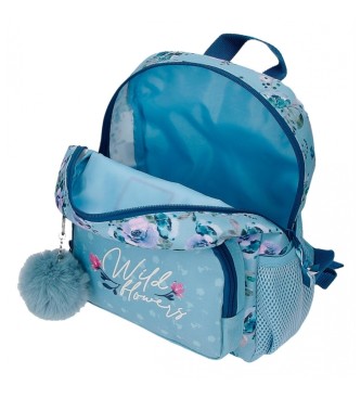 Joumma Bags Movom Wild Flowers small backpack blue -23x28x10cm