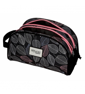 Movom Toilet Bag Double Adaptable Compartment Movom Leaves Coral -26x16x11cm