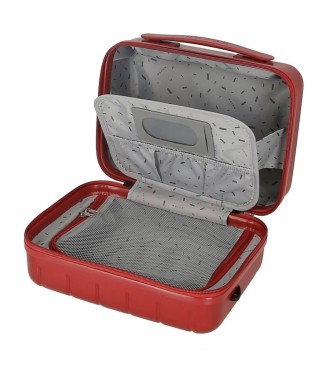 Movom Beauty case Movom Wood in ABS rosso