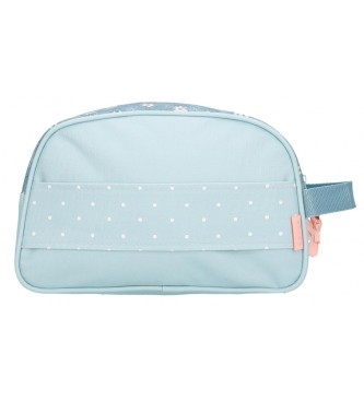 Movom Movom Live your dreams double compartment toiletry bag turquoise blue