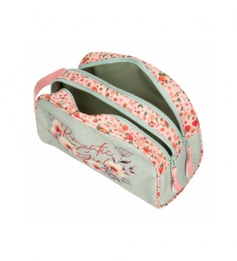 Movom Movom Romantic Girl Double Compartment Toilet Bag green -24x14x10cm