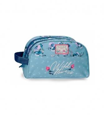 Movom Movom Wild Flowers Double Compartment Toilet Bag blue -24x14x10cm