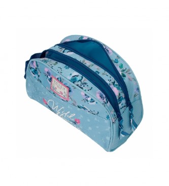 Movom Movom Wild Flowers Double Compartment Toilet Bag blue -24x14x10cm