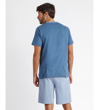 Aznar Innova Pižama s kratkimi rokavi Vacation blue