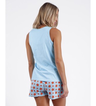 Aznar Innova Soy La Mar Turquoise Mouwloze Pyjama