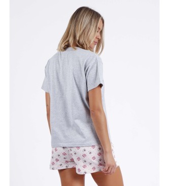 Aznar Innova Short Sleeve Pyjama I Don't Need grey
