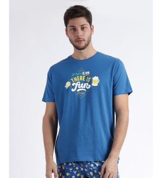 Aznar Innova Zitronen T-shirt blau