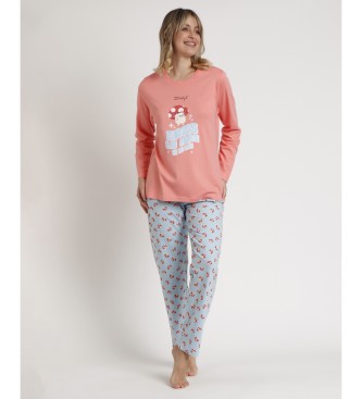 Aznar Innova Long Sleeve Pyjamas You Are the Most Coral