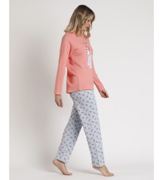 Aznar Innova Pyjama  manches longues You Are the Most Coral