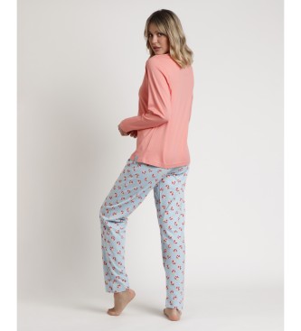 Aznar Innova Long Sleeve Pyjamas You Are the Most Coral