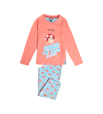 Aznar Innova Pyjama met lange mouwen You Are the Most Coral